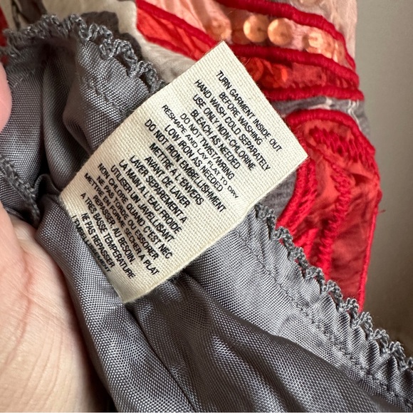 Anthropologie Floreat Skirt Sz 0 Embroidery Floral - Picture 8 of 16